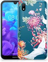 Huawei Y5 (2019) TPU Hoesje Bird Flowers