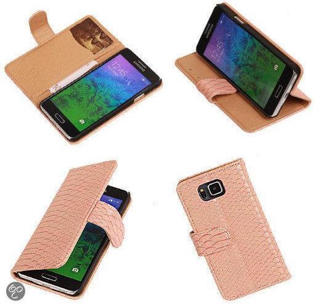"Bestcases ""Slang"" Pink Samsung Galaxy Core Plus Bookcase Cover Hoesje"