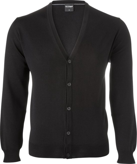 OLYMP modern fit vest wol - zwart - Maat: XL