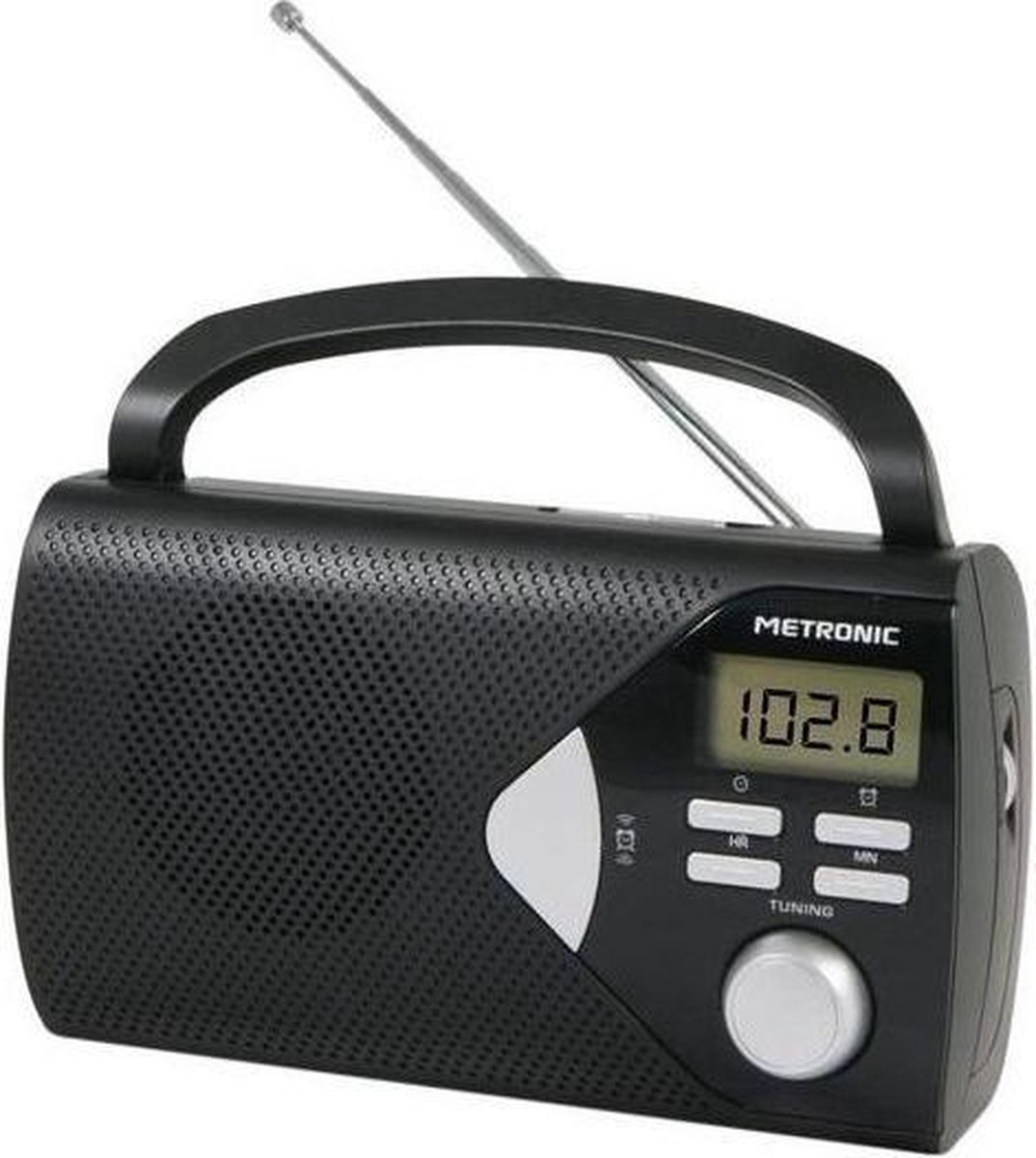 Produktbild von Metronic Tragbares Radio Mit Griff – Batteriebetrieben, Mit Wecker & Display!