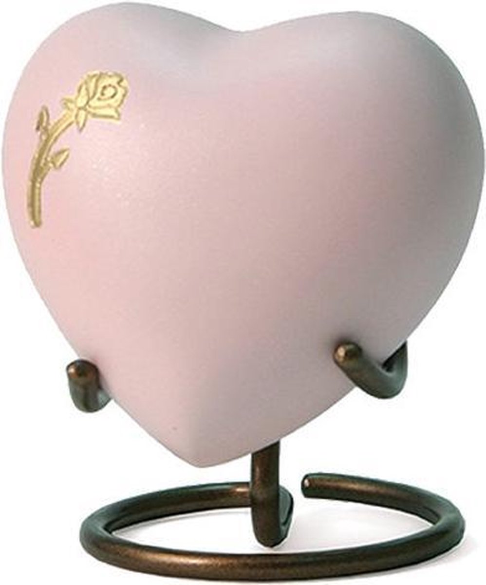 Urnencenter Aria Rose Hartjes urn - Urn - Urn voor as - Urn Hond - Urn Kat - Urn Deelbewaring - Mini Urn - Kunstobject - 50ml