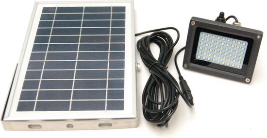 Bron LED Schijnwerper - Voor buiten - Solar - IP65 - Zwart | bol.com