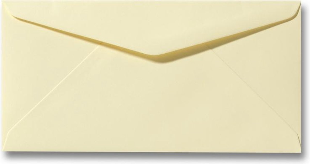 Envelop 11 x 22 cm Zachtgeel 25 stuks