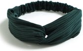 Knitted Haarband Green | Groen | Katoen | Cross Bandana | Fashion Favorite