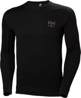 Helly Hansen Lifa Merino Crewneck 75106 - Mannen - Zwart - M - thermisch ondergoed - thermisch shirt