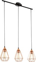 EGLO Tarbes Hanglamp - E27 - 79 cm - Zwart/Koper