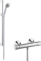 Hansgrohe Crometta 85 vario glijstangset 65cm met ecostat thermostaat chroom