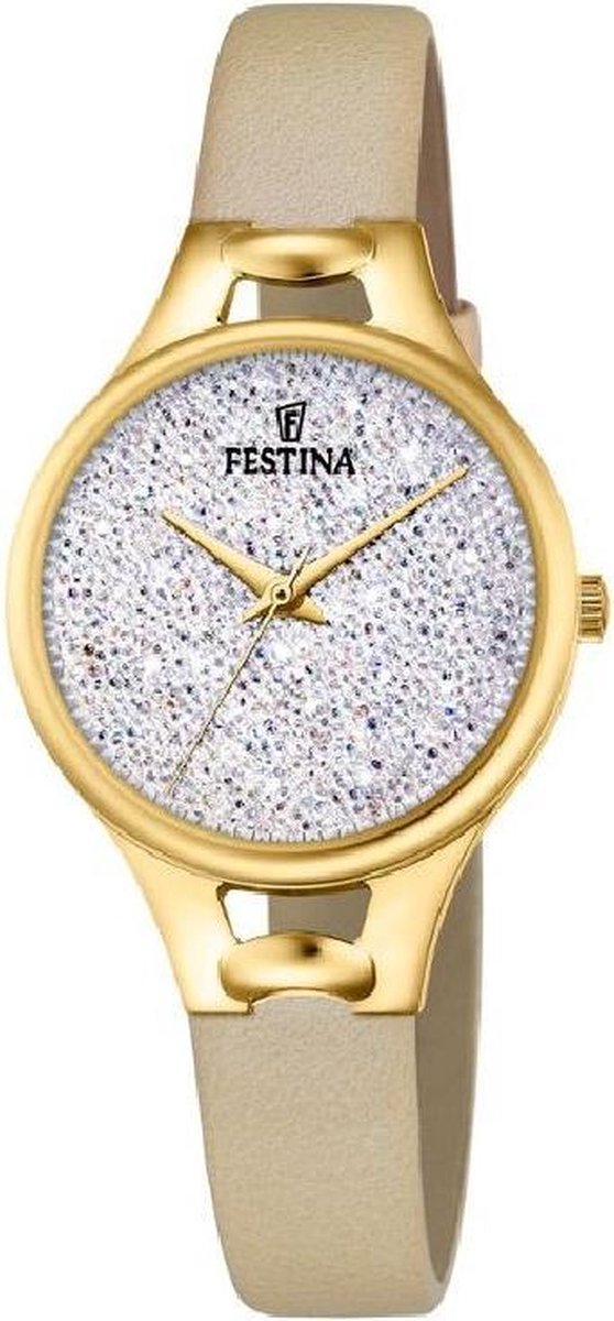 Festina Mademoiselle Swarovski crystals F20335-1 - Horloge - Dames - Goudkleurig - Ø 32 mm