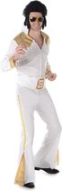 Karnival Costumes Verkleedpak Elvis Heren Polyester Wit 2-delig Mt L