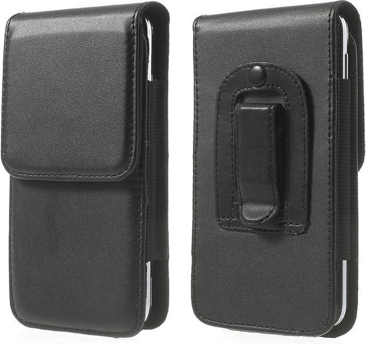 Leren flip tasje hoesje + clip broekclip Iphone 6 Plus / Iphone 7 Plus