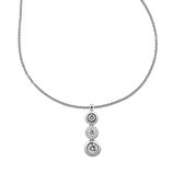 Diamonfire - Zilveren collier met hanger 45 cm - Rond