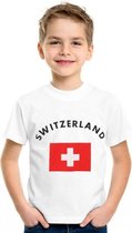 Wit kinder t-shirt Zwitzerland XL (158-164)