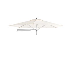 Easysol Parasol - Muurparasol - Balkonparasol - Ecru - 250 cm diameter - Muurparasol ROND - Parasols - Balkon Parasol - Tuinparasol - Balkonparasol kantelbaar - Wandparasol