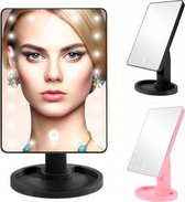 Make-Up Cosmetica Spiegel Met LED Verlichting - Draagbare Staande Visagie Lamp Opmaak Spiegel Tafelspiegel Scheerspiegel Met Licht