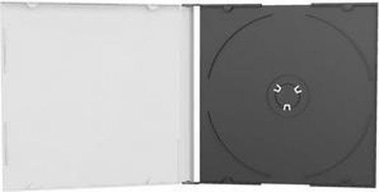 MediaRange BOX21 Boîtier CD Boîtier 1 disques Noir, Transparent