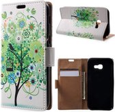 Groen boom agenda wallet case hoesje Samsung Galaxy A3 (2017)