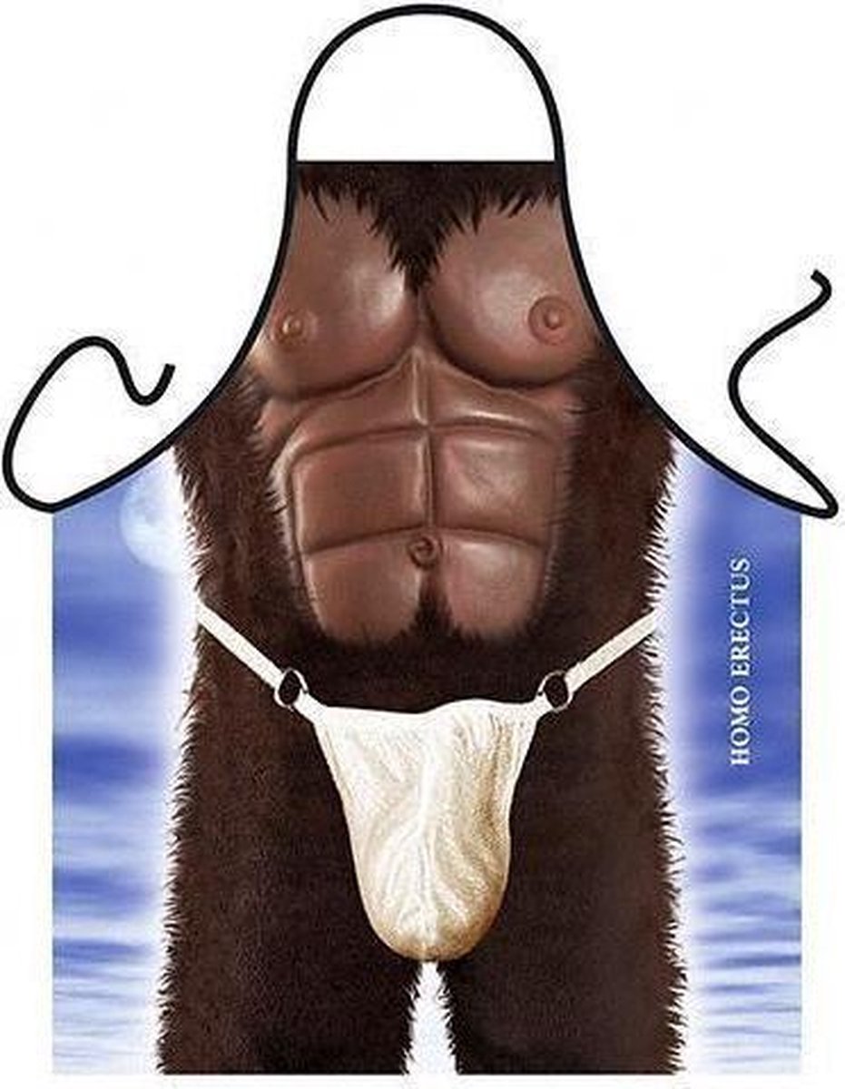 Benza Schort Homo Erectus - Sexy/Leuke/Grappige/Mooie Keukenschort