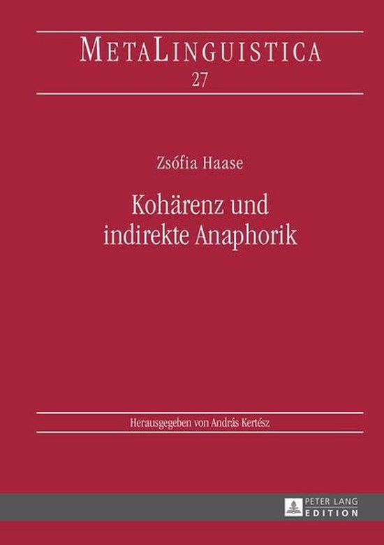 Metalinguistica 27 - Kohaerenz und indirekte Anaphorik - cover