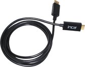 INCA IDPH-18T Displayport to HDMI kabel 1.8M 3840x2160p 10.2Gbps 340Mhz. Goud verguld. (Alleen van Displayport naar HDMI)
