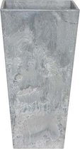 Artstone Plantenbak ELLA - licht grijze steen-optiek - 35*35*70 cm