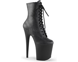 Pleaser - Flamingo-1020 Plateau Laarzen, Paaldans schoenen - Paaldans schoenen - 39 Shoes - Zwart