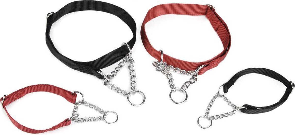 Beeztees - Halsband Hond - Nylon - Zwart - 45-70 cm x 25 mm