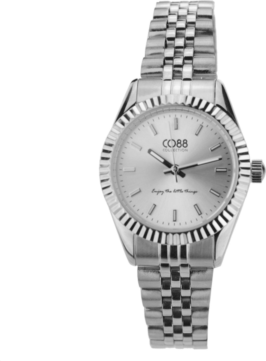 CO88 Collection Horloges 8CW 10082 Horloge met Stalen Mesh Band - Ø31 mm - Zilverkleurig
