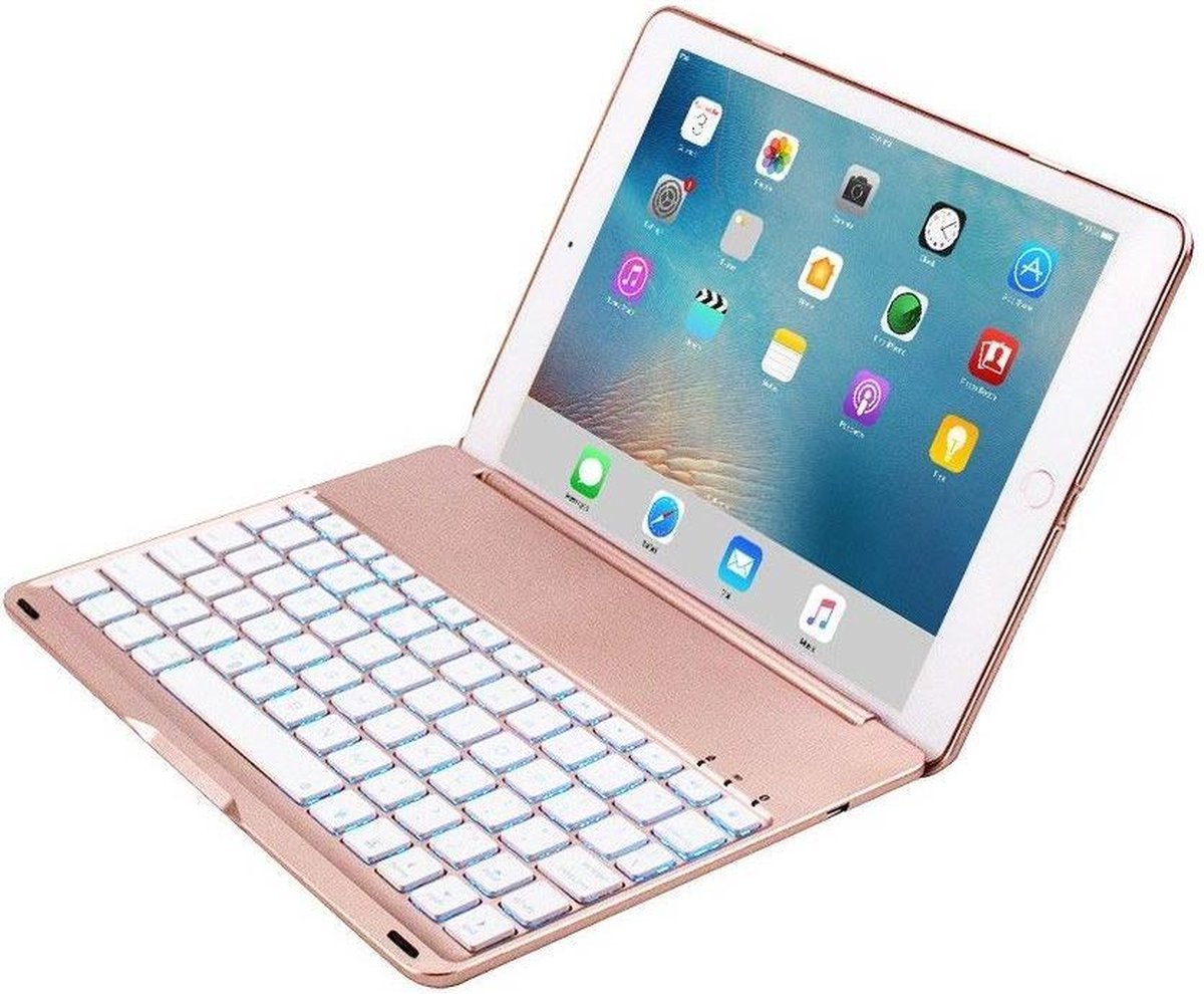 iPad Air 2 Toetsenbord Hoes AZERTY Keyboard Cover Case Hoesje - Roze | bol