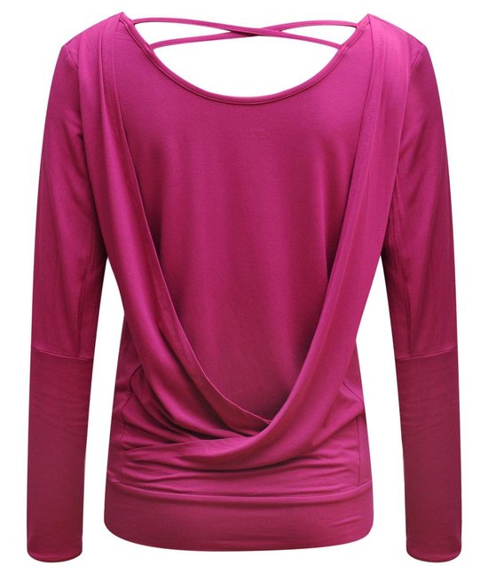 Yoga-longsleeve vloeiende shakti "ala" - framboos XL Loungewear shirt YOGISTAR van Craft — afbeelding 2