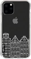 Casetastic Apple iPhone 11 Pro Hoesje - Softcover Hoesje met Design - Amsterdam Canal Houses White Print