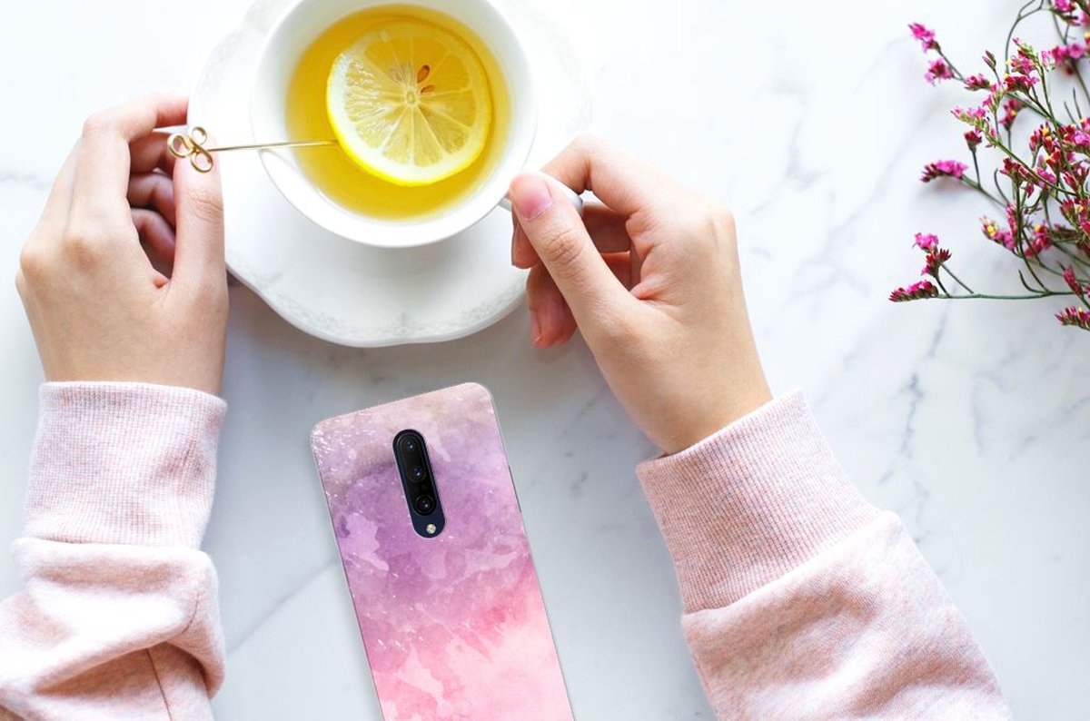 Hoesje maken OnePlus 7 Pro Pink Purple Paint