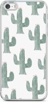 iPhone 5/5S/SE siliconen hoesje - Cactus print