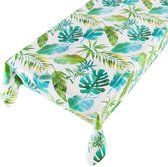 Tafelzeil Jungle Leaf -  140 x 250 cm - Groen tafellaken - Tafelkleed plastic - Voor buiten en binnen - Verschillende maten - Geleverd in een koker