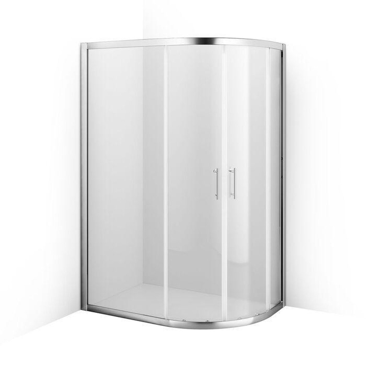 Douchecabine Kwartrond Schuifdeur Luxe 6 mm Glas 120 x 80 cm