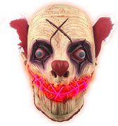 ORIGINAL CUP - Latex rood LED masker clown voor volwassenen - Maskers > LED maskers