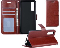 Hoesje - Geschikt voor Samsung Galaxy A50 - Luxe Bookcase - Walletcase Hoes - Portemonnee - Cover - Telefoonhoes - Bruin