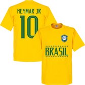 Brazilie Neymar JR 10 Team T-Shirt - Geel - L