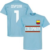 Colombia Ospina Keeper Team T-Shirt - Licht Blauw - XL