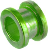 Metallic Groen Screw Fit Tunnel - 22 mm (per set)