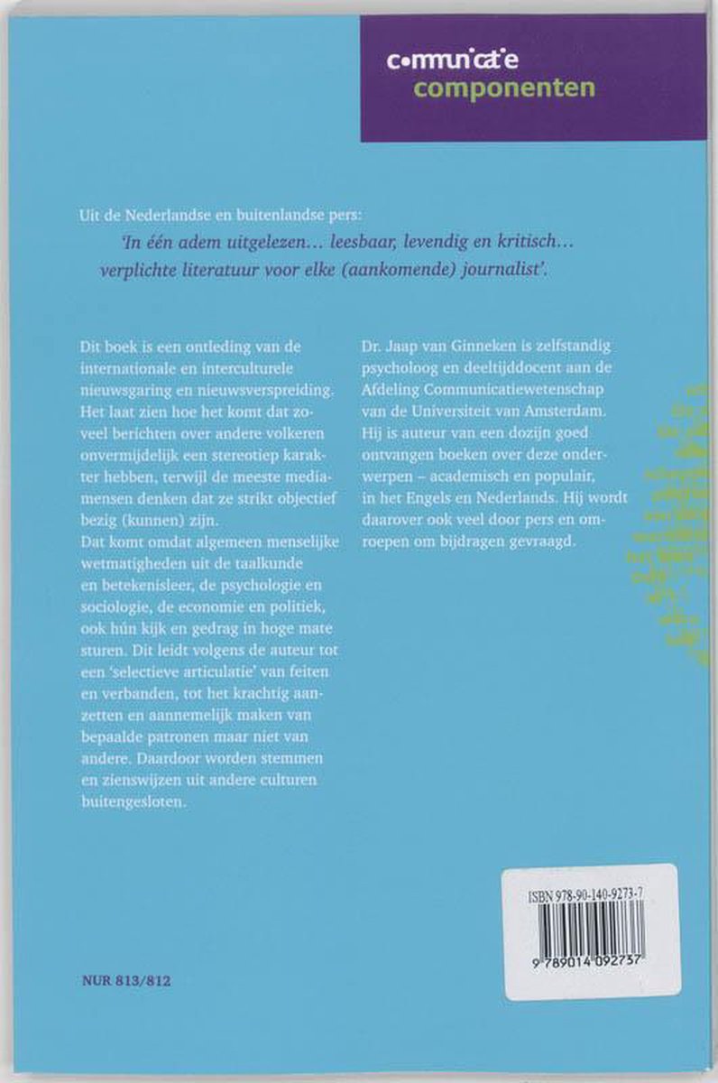 De schepping Van De Wereld In Het Nieuws - back cover