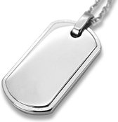 Amanto Ketting DJ - 316L Staal PVD - Dogtag - 35x19mm - 50cm
