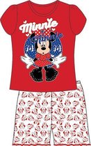 Minnie Mouse shortama - maat 110 - rood