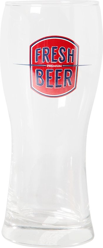 Verre à bière Durobor Fresh Beer - 0,51 l - Avec impression Rouge - 6  pièces | bol.com