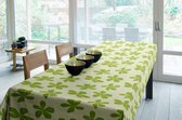 Joy@home Tafellaken - Tafelkleed - Tafelzeil - Afgewerkt Met Biaislint - Opgerold op dunne rol - Geen plooien - Trendy - Flora Groen