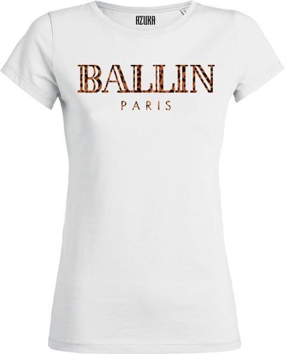 Ballin - Dames Shirt Ronde Hals | Tijger Wit - XL | bol.com
