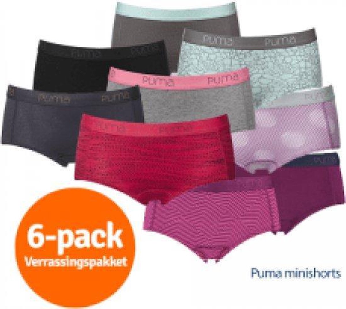 Productie aanklager Precies Puma Dames Mini Shorts Verrassingspakket 6-Pack -S | bol.com