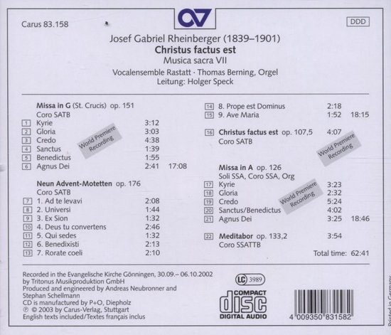 Christus Factus Est-Musica Sacra Vii