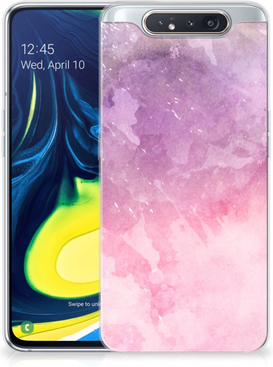 Hoesje maken Samsung Galaxy A80 Pink Purple Paint