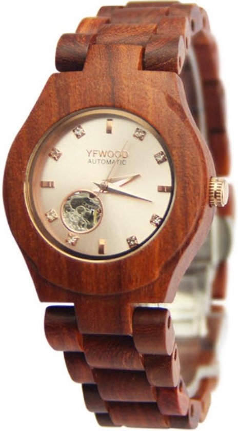 Yfwood Automatic – Een uniek houten dames horloge met een 100% mechanisch  uurwerk. | bol.com