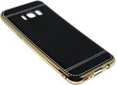 Zwarte back cover kunstleer Geschikt Voor Samsung Galaxy S8